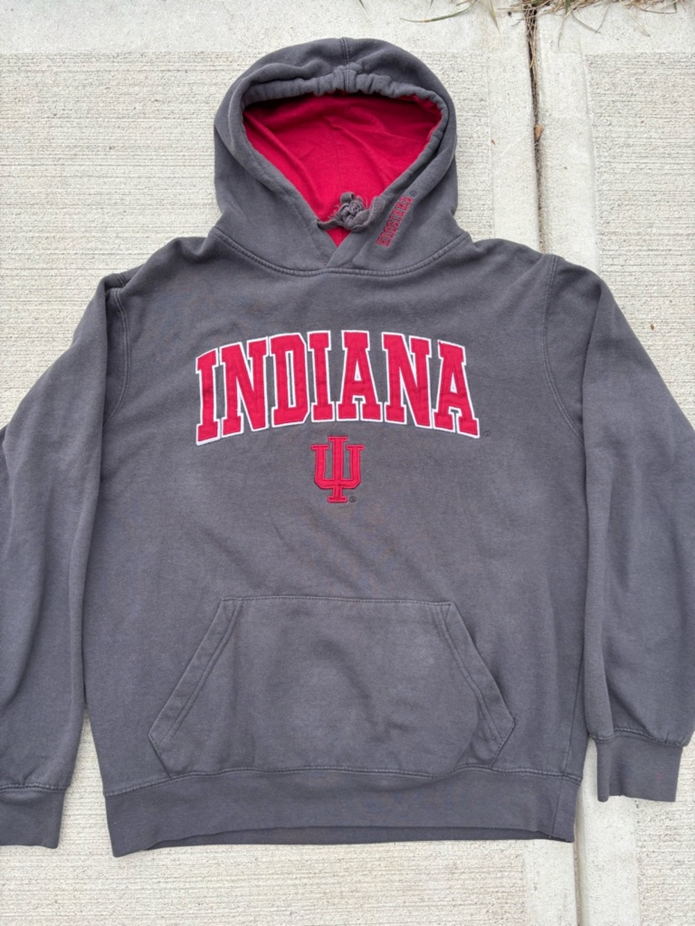 NFL Indiana Gray Hoodie with Red Lining